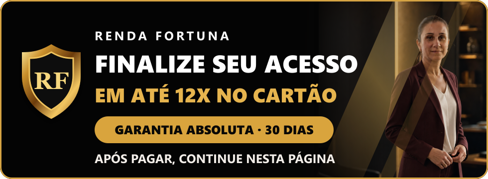 Renda Fortuna: compra segura, até 12 vezes no cartão, garantia de 30 dias e orientação para continuar nesta página após pagar